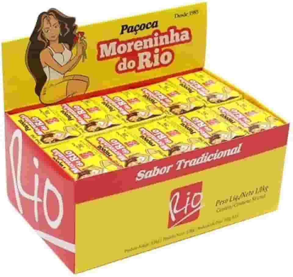Paçoca Moreninha do Rio Display 50 Embrulhada Quadrada 1kg Rio Pacoca Moreninha do Rio Display 50 Embrulhada Quadrada 1kg Rio
