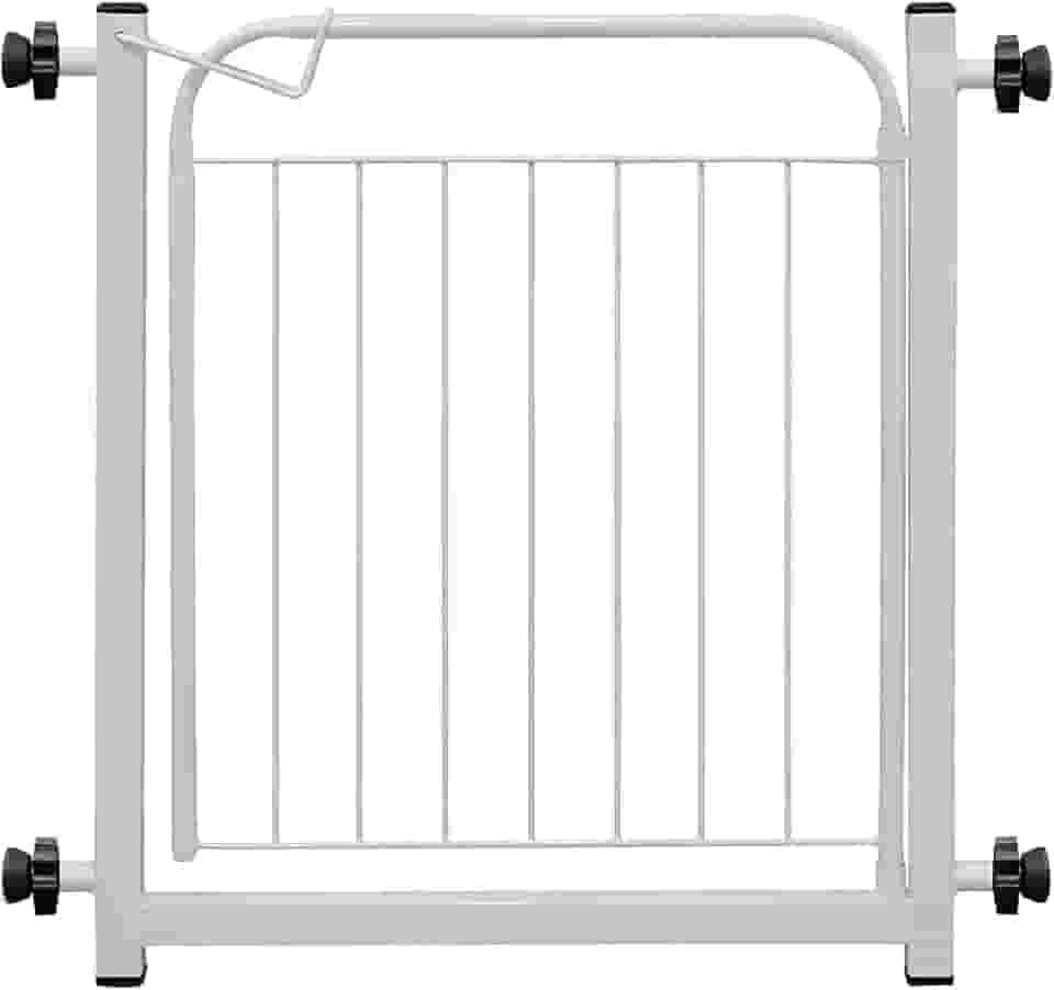 Portão Grade Pet Cães 69 cm Altura, Ajustável 68 a 73 cm e 78 a 83 cm com Extensor, Açomix, Branco