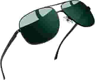 Oculos de Sol Masculino Polarizado Proteção UV400 Armação em Metal Estilo Clássico