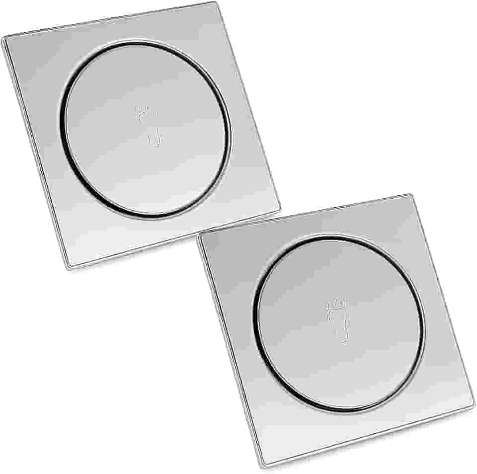 Ralos Click Inteligente Kit 2 Pop Up Aço Inox Banheiros Lavabos Casa 10x10 Click