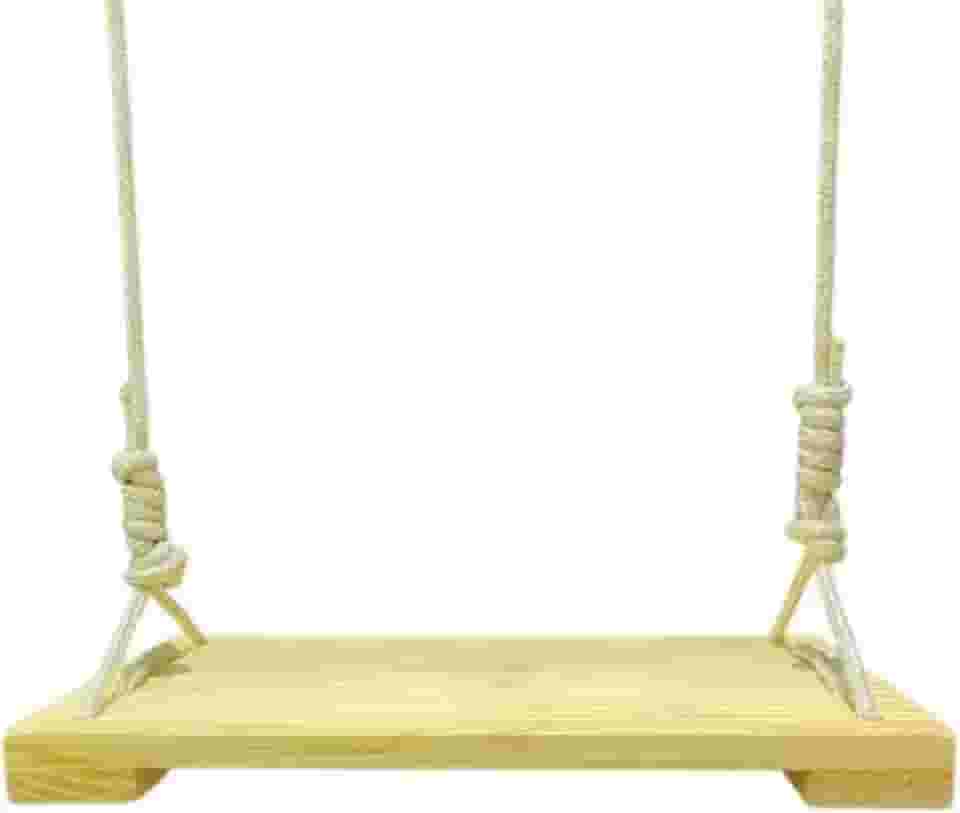 Balanço Em Madeira Com Reforço Infantil E Adulto + Corda 8m Até 200kg