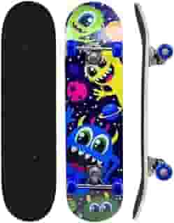 Skate Infantil Montado Com Lixa 7 Lâminas Brinquedo Radical
