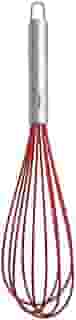 Batedor Manual Fio Silicone Brinox Vermelho 30cm