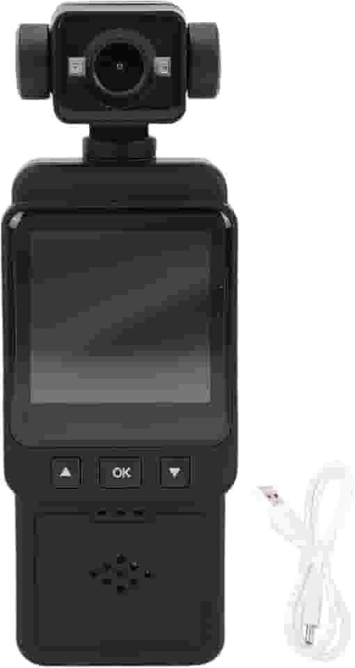 Dpofirs Câmera de Ação 1080P, Tela TFT de 1,54 Polegada, Lente Giratória de 360 ​​graus Com Estabilização WiFi Integrada, para Gravação de Vlog POV de Motocicleta de Ciclismo