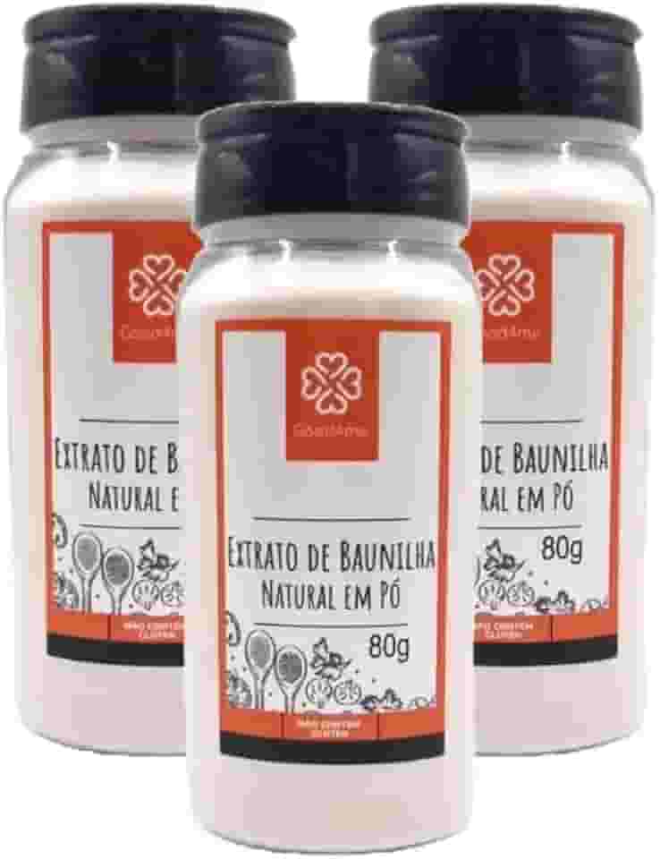 Kit 3X: Extrato de Baunilha em Pó Natural Good4me 80g