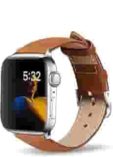 Pulseira Premium de Couro Com Fecho Clássico Compatível com Apple Watch 38mm 40mm 41mm 42mm 44mm 45mm 49mm Series 1/2/3/4/5/6/7/8/9/ Ultra 1 e 2