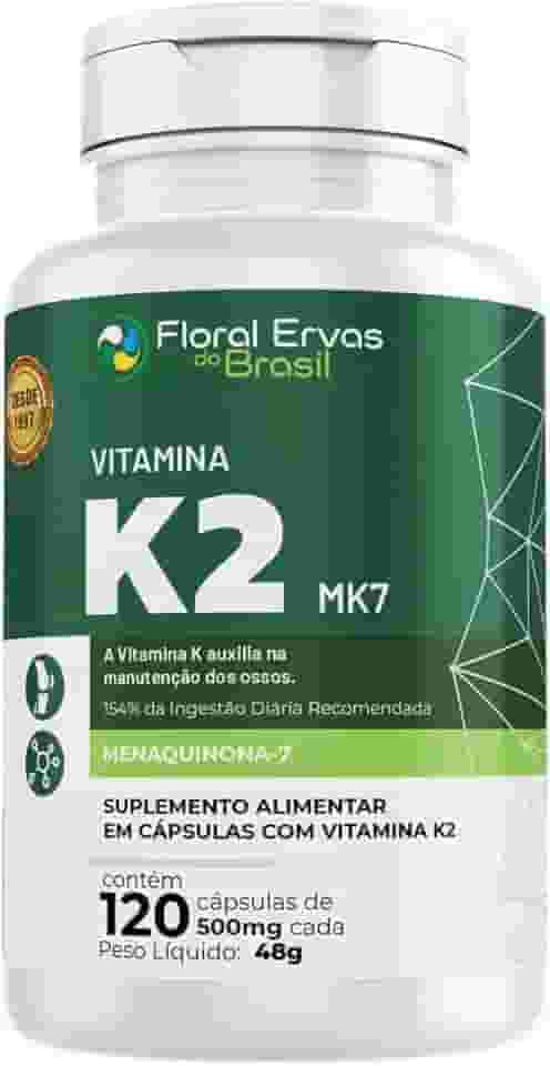 Vitamina K2 Mk-7 120 Cápsulas 500mg Menaquinona 7 Econômica