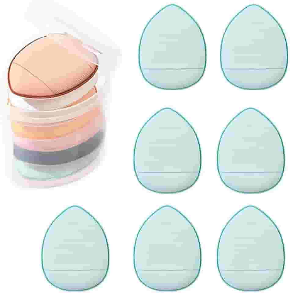 Cosméticos Puff Face Esponja Maquiagem Profissional Almofada Corretivo Marca-texto Liquidificador Maquiagem Puff Seco Molhado Duplo Uso (azul)