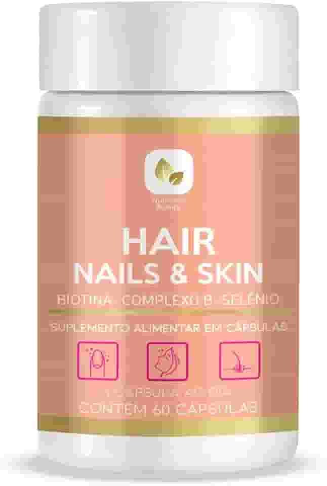 Vitamina Cabelos Pele e Unhas Crescimento Capilar, Anti Queda, Fortalecimento 1 Cápsula/Dia Nutreace Beauty