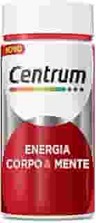 Centrum Energia, Corpo e Mente Multivitamínico com Cafeina, Vitamina B12 e Magnesio, 60 Cápsulas