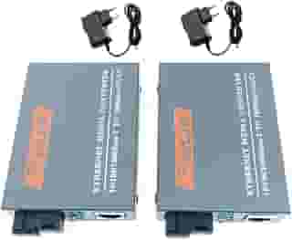 Conversor de Mídia Fibra Óptica Gigabit, Par A+B, 10/100/1000 Mbps, RJ45 para SC, Bivolt (GIGA 20KM)