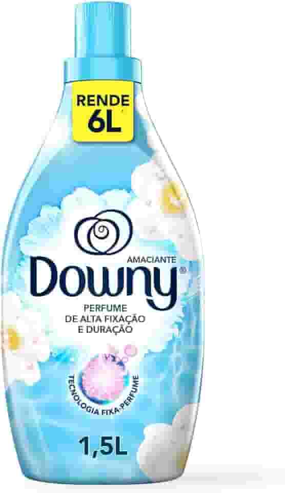 Downy Amaciante Concentrado Brisa Suave 1.5L, Rende 6L, Perfume Suave com Notas de Jazmin e Algodão