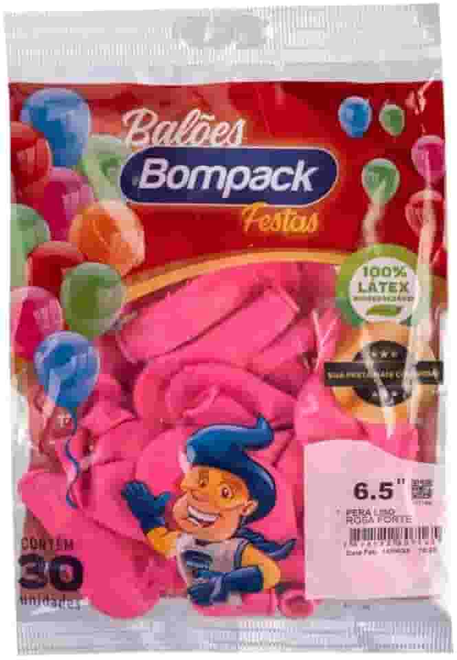 Balao Bompack 6,5 Rosa Forte C/30 Un