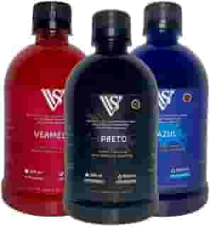 kit 3 Tintas Para Pincel De Quadro Branco 500 Ml -Nao Mancha (PRETO-AZUL-VERMELHO)
