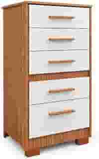 Comoda Off White Reforçada Compacta com 5 Gavetas Espaçosa Luxo - Pry