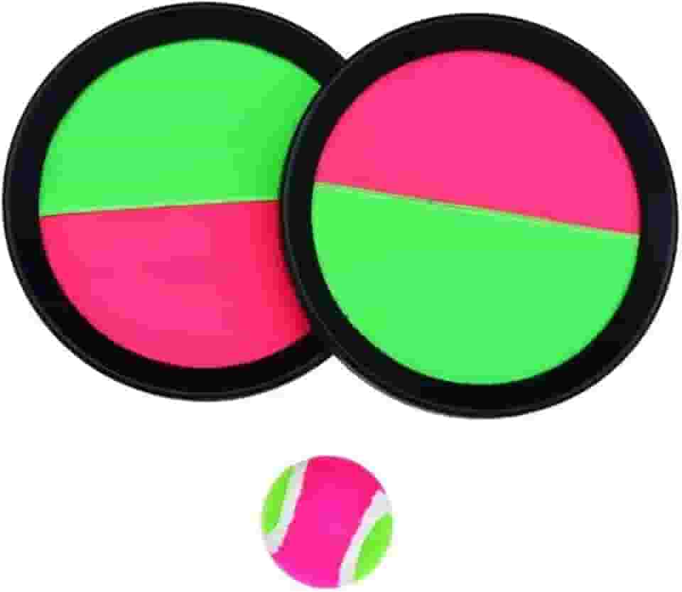 Kit 2 Raquetes Com Tiras Autocolantes Bola Bateu Colou Premium Esporte Infantil Pais Filhos