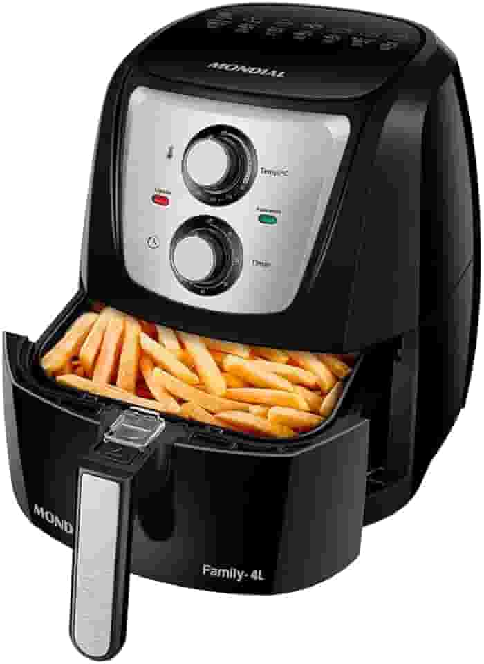 Fritadeira Sem Óleo Air Fryer 4L, Mondial, Preto/Inox, 1500W, 220V - AFN-40-TBI