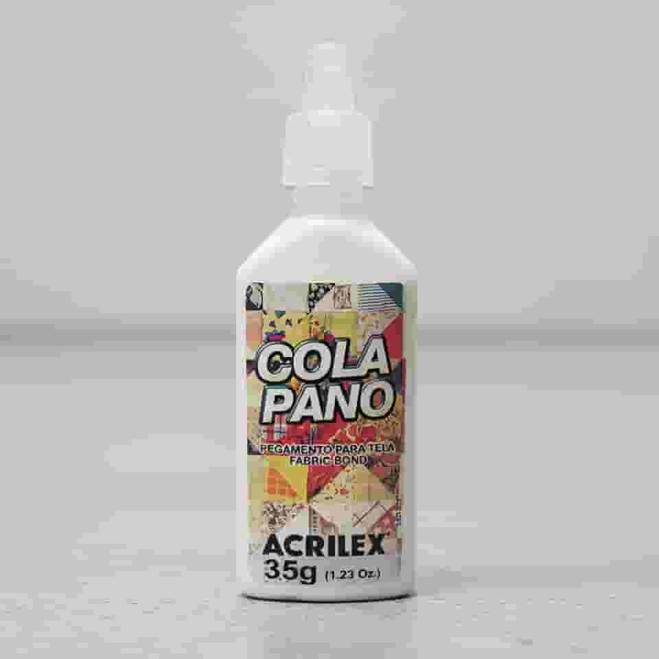 Cola Pano 35g com Bico Aplicador – Fixação Forte em Tecidos | Ideal para Patchwork, Apliques, Roupas e Artesanato