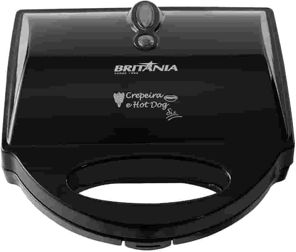 Crepeira, Crepeira Six, 6 crepes, Preto, 220v, Britânia