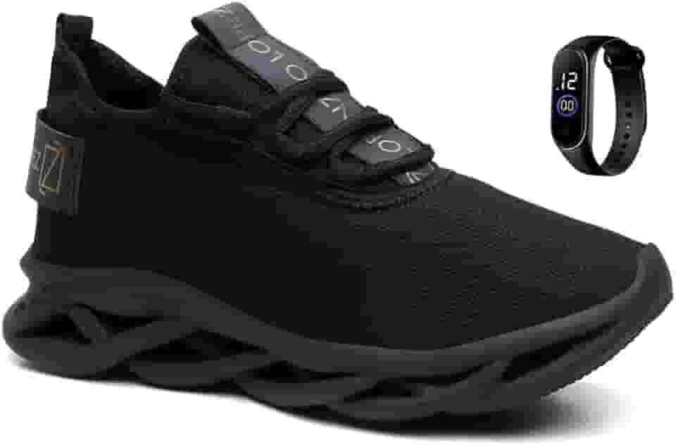 Tênis Academia Masculino Esportivo Ortopédico Leve + Relógio