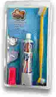 Kit Bucal para Cães e Gato, Dedeira para escovação bucal + Escova de dentes + Creme dental Tutti Frutti 90g, Kit Anti-tártaro