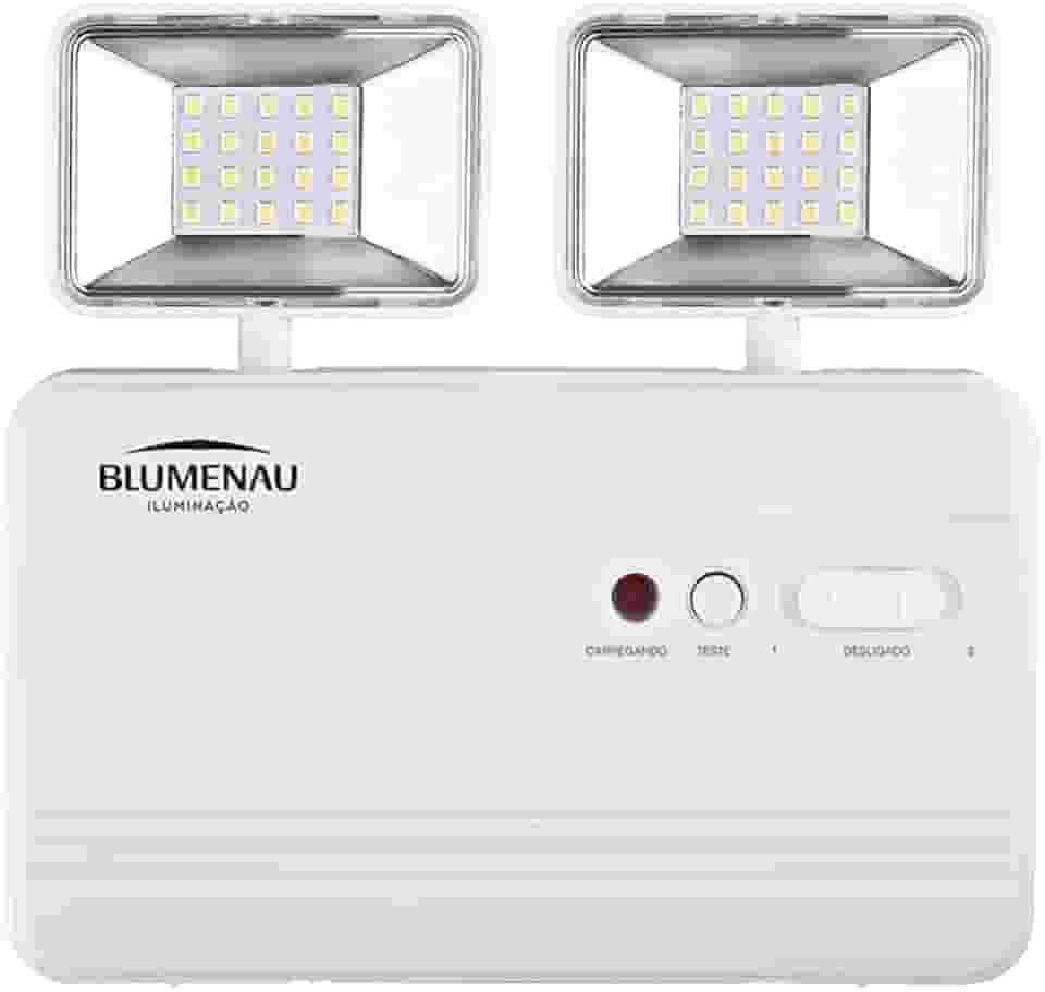 Luminária de Emergência LED 2 Faróis 5W 1200lm 100-240V