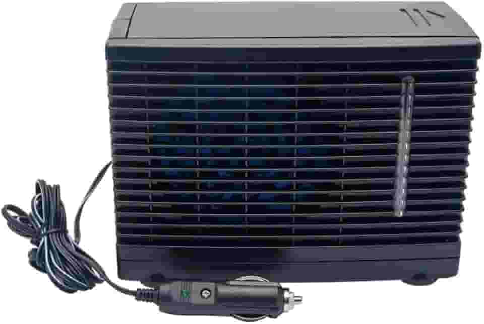 Ar condicionado de carro portátil de 12 V, painel universal AC ventilador de refrigeração para carro sopra ar frio com plugue de isqueiro apto para veículos, caminhão, trailer, SUV, barco