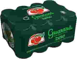 Pack de Refrigerante Guaraná Antarctica Zero Lata 350ML, 12 Unidades