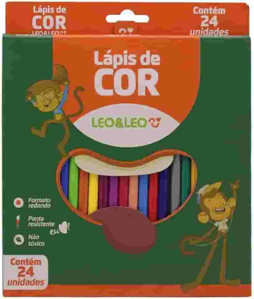 LAPIS 24 CORES RESINA REDONDO FLEX LEOELEO