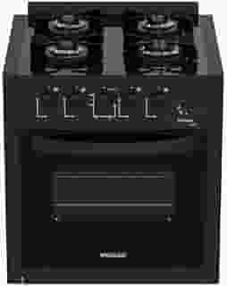 Fogao de Embutir 4 Bocas Venax Picasso Line Preto Fosco Gas Glp