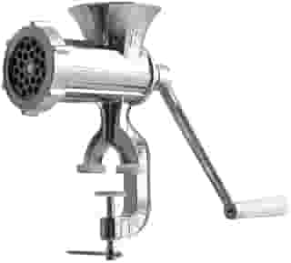 MOEDOR DE CARNE EM ALUMINIO MANUAL MAQUINA DE MOER TAMANHO 12 HAMBURGUER ALIMENTOS BISCOITO E EMBUTIDOS PROFISSIONAL