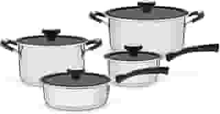 Jogo de Panelas com Revestimento Interno Cermico, Tramontina, Solar 65120026, Inox