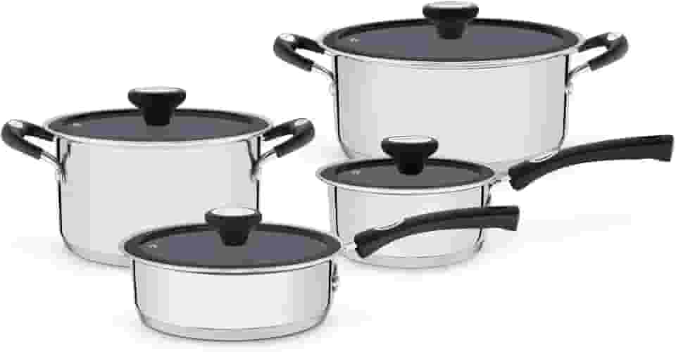 Jogo de Panelas com Revestimento Interno Cermico, Tramontina, Solar 65120026, Inox