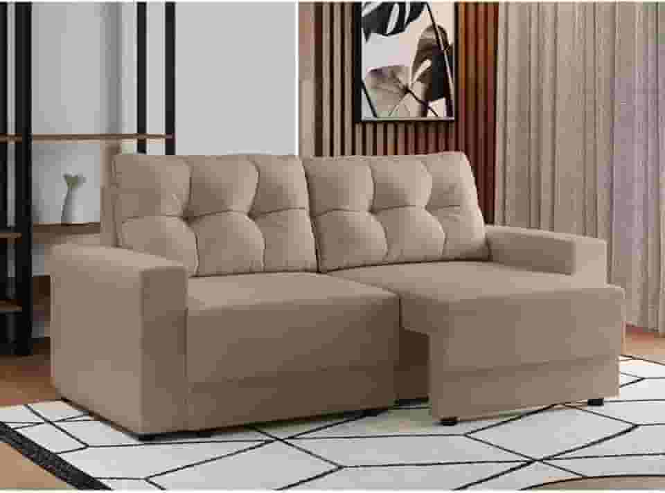 Sofá 2 Lugares Retrátil Lubeck Linho Bege