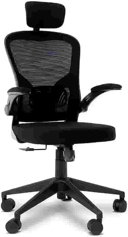 Cadeira Presidente Escritório Giratória Apoio de Cabeça Fox Office Preta - 46A