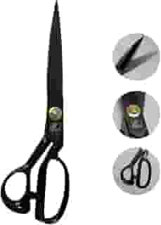 Tesoura Alfaiate Costura Reforçada Titanium Profissional 12' Artesanato Teflon Cortar Tecido Aço Alemão Crina de Cavalo Tapeceiro