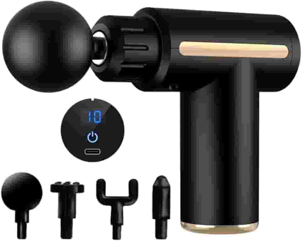 Massageador Elétrico Profissional Pistola De Massagem Muscular Fisioterapia Miofascial Modeladora Compacto Portatíl Sem Fio Premium