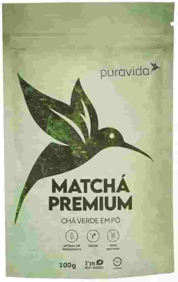 Matchá Premium Chá Vegano 100g em Pó - Puravida