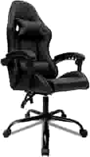 Cadeira Gamer TGT Heron | Reclinável 90°-135° | Assento Moldado & Encosto Laminado | Braço Fixo | Couro PU + Tecido | Suporta 120kg | Conforto e Durabilidade | TGT-HR-BL01