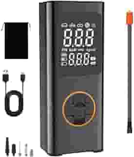 Bomba Ar Portátil Calibrador Encher Pneu Carro Bike Moto USB/C Mini Compressor