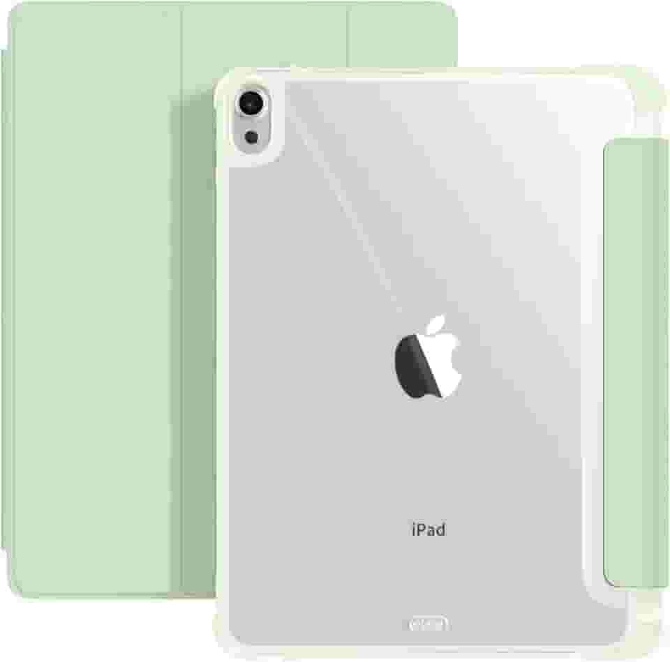 Capa P/iPad Air 11 M2/M3 5ª 4ª Ger 10.9" Smart Case Slim C/Suporte a Caneta, Fundo Transparente Proteção Total- Anti Impacto/Auto Sleep/Tampa Magnética/Premium Resistente Funcional e Design Fino