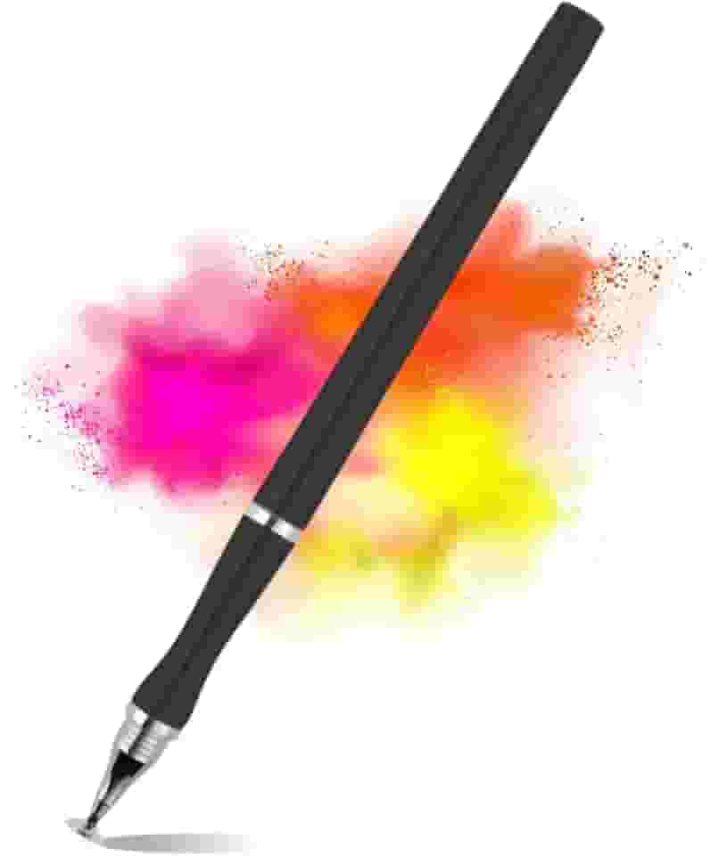 Caneta Touch Screen Universal, Stylus 2 em 1 Ponta Fina e Grossa Trocável, Para Celular, Tablet, iPad, Android, Desenho e Anotações | Premium MyBrins
