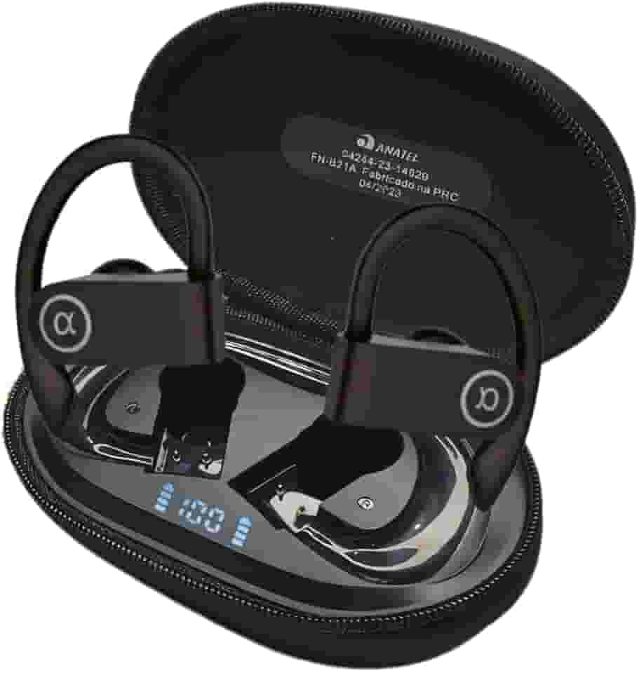 Fone de Ouvido, Bluetooth 5.4, IPX5 à Prova D'Água, 45h de Bateria, Com Microfone Embutido. Design Esportivo e Ergonômico, Ideal Para Corridas, Atividades Físicas, Videogame, IPhone e Android