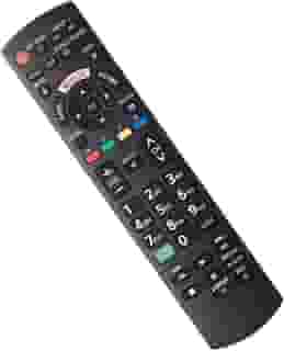 Controle Remoto Universal para TV Panasonic, com Botão Netflix, Preto