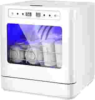 Lava Louças, Lava Louças Portatil 110V, 8 Serviços, Maquina de Lavar Louça, Máquina Portátil Com 5 Programas De Lavagem, Consumo de Água de 5 Litros, Dois Tipos de Abastecimento de Água