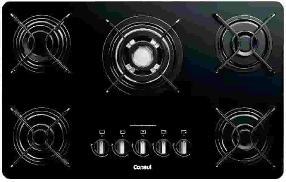 Consul Cooktop 5 Bocas Preto Cdd75Aeuna Bivolt