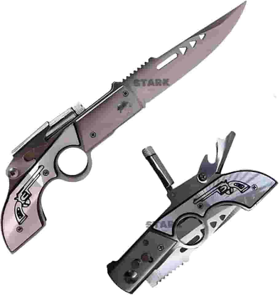 Canivete Automático Inox Estilo Moderno Com Abridor Modelo Lanterna