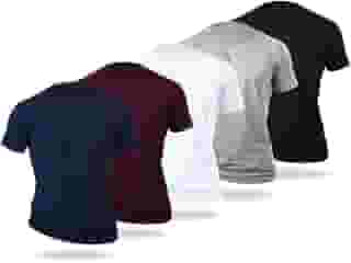Kit 5 Camisetas Masculinas Slim 100% Algodão Premium
