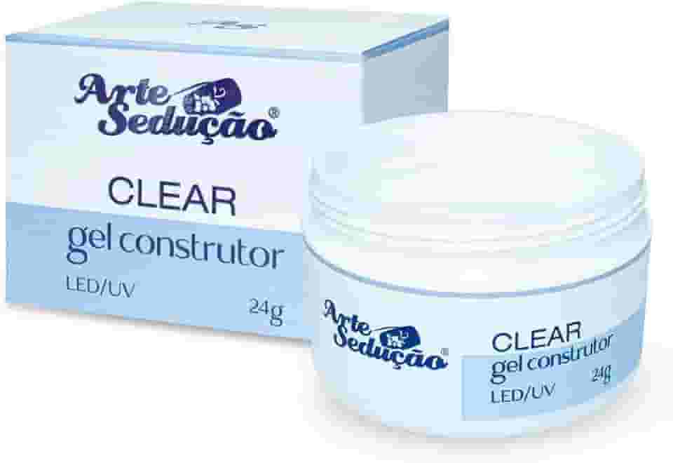 Gel para Unhas Arte Sedução Clear Transparente, 24g, Gel Construtor Alongamento de Unhas