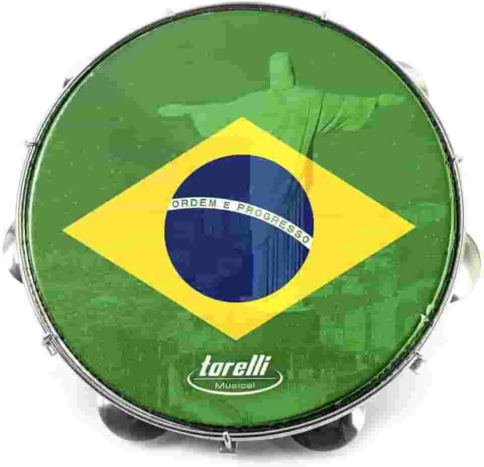 PANDEIRO BRASIL CORCOVADO 10'' - CORPO AZUL